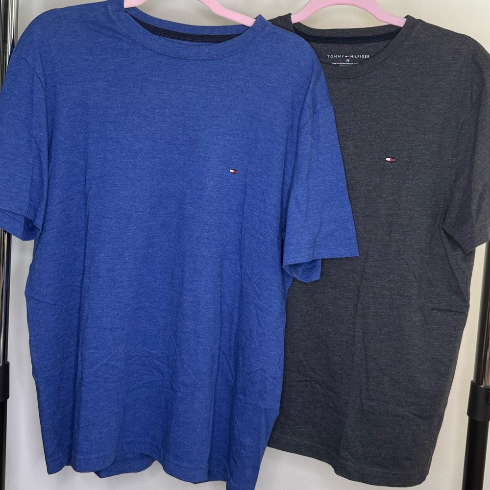 Tommy Hilfiger Blue and Grey Short Sleeve Tees